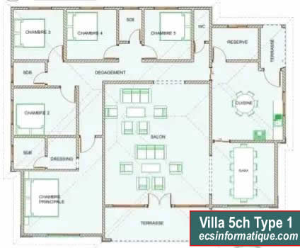 Villa T6 Type 1