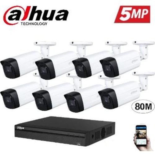 Kit de 8 caméras dahua 5MP + DVR 8 canaux