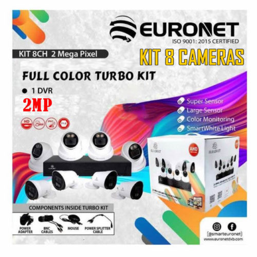 Kit de 8 cameras Euronet 2MP