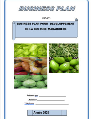 Business plan culture maraichere